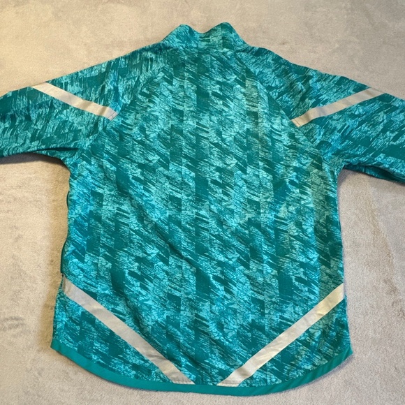 Running Room Reflective Jacket Unisex Large Teal Gorpcore Techwear Activewear - Picture 5 of 9